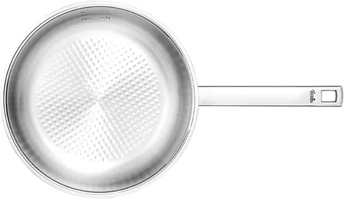 Fissler Original-Profi Collection - Sartén de acero inoxidable de 11 pulgadas, fabricada en Alemania, superficie de sellado Novogrill®, lista para