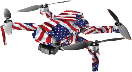 Miniatura 2 de MightySkins - Compatible con DJI Mini 2 Drone portátil - Patriot Funda protectora de vinilo duradera y única Fácil de aplicar, quitar y cambiar