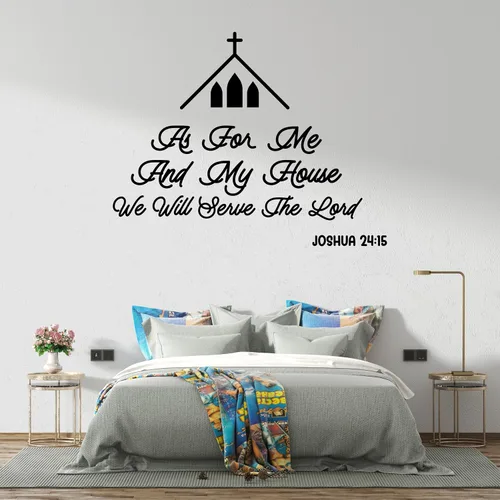 Miniatura 13 de Calcomanías de pared con versículo bíblico con cita religiosa con alas de paloma y círculo, calcomanías de pared con versículos de las Escrituras