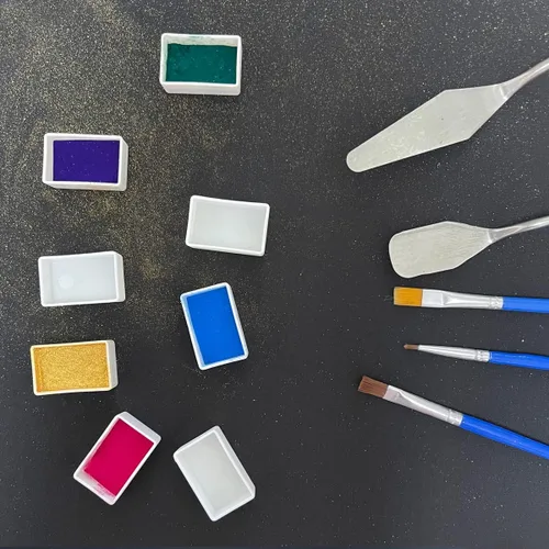 Miniatura 2 de FCLUB Sartenes vacías de acuarela – 20 sartenes completas (3ml) y 20 sartenes medias (2ml), sartenes de pintura de acuarela de plástico rellenables