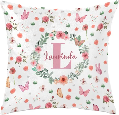 Miniatura 8 de Funda de almohada con nombre, funda de almohada personalizada con flores, funda de almohada cuadrada, regalos de cumpleaños para mamá, sofá, cama