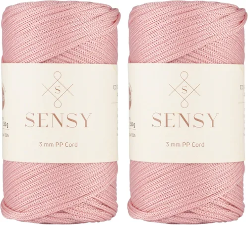 Miniatura 50 de Sensy - Cuerda de poliéster prémium de 0.118 pulgadas (0.118 in), 131 yardas, 100% polipropileno, cordón de macramé, cuerda de ganchillo de 0.118
