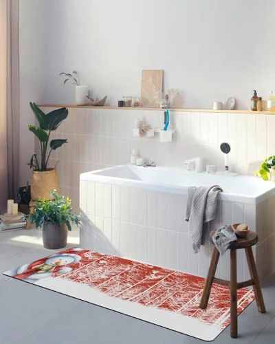 Miniatura 5 de Winter Sowman - Tapete de baño antideslizante, de secado rápido y absorbente, de tierra de diatomeas, fregadero, dormitorio, cocina, lavable, diseño
