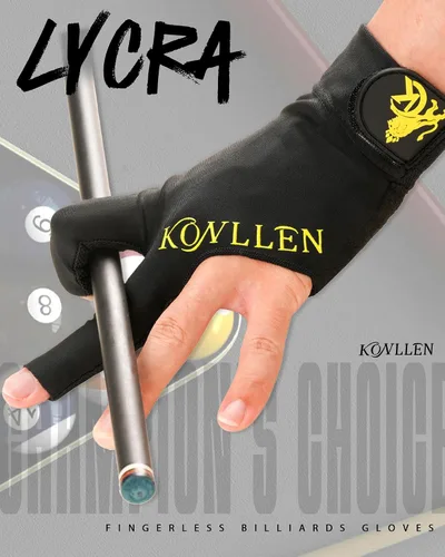 Miniatura 57 de KONLLEN Billiards Gloves for Left Hand/Right Hand L/XL Pool Gloves Professional Non-Slip Adjustable Breathable Snooker Gloves Popular Sizes for Men