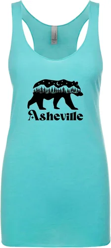 Miniatura 24 de North Carolina Themed Women's Graphic Racerback Tank Top by Moonlight Makers, Gift for Her, Shirts with Sayings, Yoga Tee