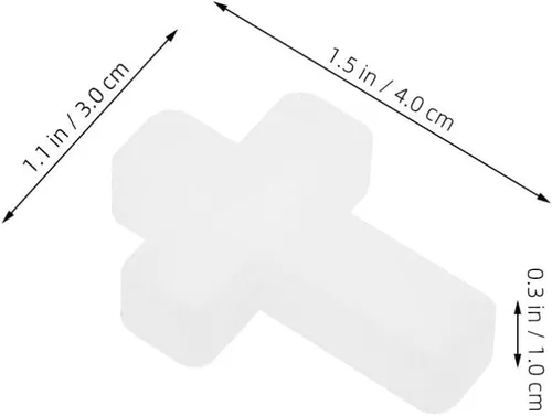 Miniatura 3 de EXCEART Moldes de resina cruzada, 5 piezas de cruz de Pascua de resina epoxi moldes de cruz de silicona para llavero, manualidades, collares