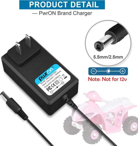 Miniatura 2 de Cargador de batería de 6 voltios para niños, cargador de 6 V para el mejor producto Kid Trax Toddler Quad ATV Hello Kitty SUV eléctrico Ride-On