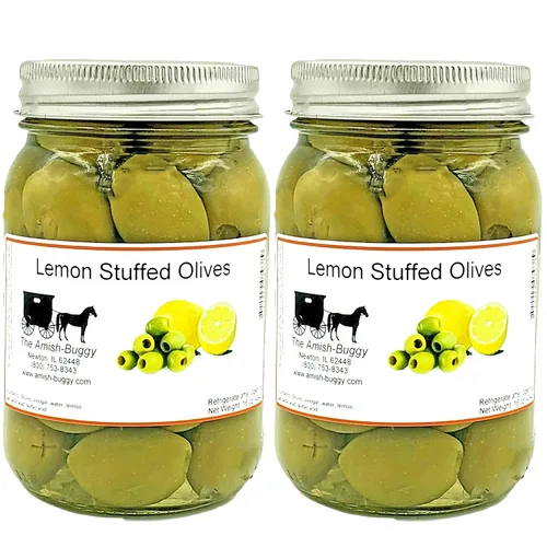 Miniatura 9 de Aceitunas grandes rellenas - Dos frascos de 16 oz. (aceitunas rellenas de queso Blau)