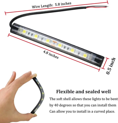 Miniatura 5 de Boaton Luces LED para pesca nocturna marina, luces interiores de cortesía para barco, sin necesidad de perforar, azul 10 piezas azul (Blue)