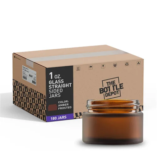 Miniatura 31 de The Bottle Depot - Tarro de vidrio de 4 oz (3.4 fl oz) - Ámbar transparente - 90 frascos - Cierres no incluidos - Acabado de cuello 58-400 - Tarros