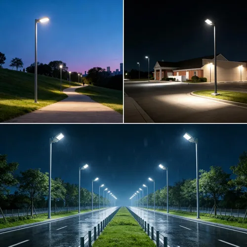 Miniatura 8 de HiBay Luces de estacionamiento del anochecer al amanecer 240W-220W-200W, 38400LM brillante 500-800W HPS Eqv, luz diurna LED de calle, iluminación