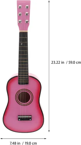 Miniatura 2 de Kisangel - Guitarra acústica de madera de tilo de 23.11 pulgadas, 6 cuerdas, para principiantes, para niños de 5 a 9 años, instrumento musical