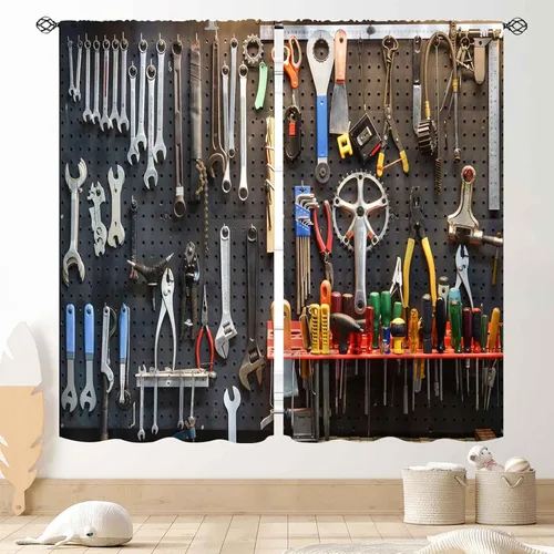 Miniatura 13 de Cortinas de puerta de granero, cortinas de madera rústica de granja, cabina de madera, tablón de madera, puerta de garaje de madera de granero