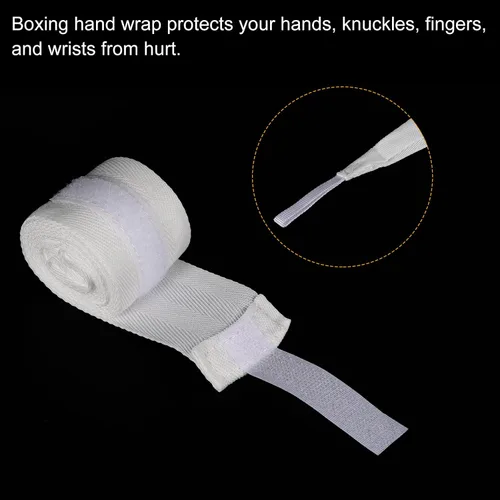 Miniatura 4 de PATIKIL Vendajes elásticos de boxeo para artes marciales para kickboxing tailandés