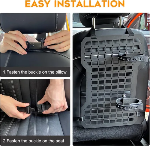 Miniatura 4 de Molle Seat Back Organizer Molle Panel Gun Holder Gun Rack Para Vehículos Tácticos Camión Montaje Paneles (2 PCS)