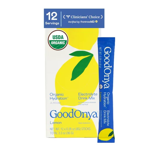 GOODONYA Mezcla de Bebida de Electrolitos de Hidratación Orgánica, Polvo de Hidratación Orgánico Certificado, Sin OMG, Libre de Glifosato