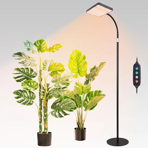 Miniatura 13 de FECiDA Luces de cultivo para plantas de interior de espectro completo, luz de crecimiento de escritorio, temporizador de 4/8/12 horas, lámpara