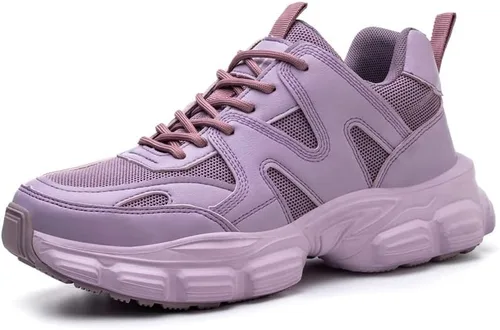 MENGYUXIN Zapatos de seguridad para mujer, botas de seguridad de trabajo con punta de acero, zapatillas de trabajo transpirables, zapatos de trabajo