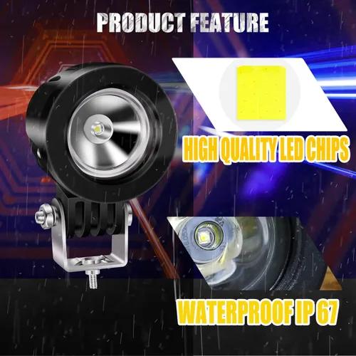 Miniatura 4 de Luces de motocicleta Ourbest, luces antiniebla de 2 pulgadas para motocicleta, tubo de horquilla, luces LED de conducción para moto, ATV, bicicleta