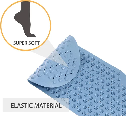 Miniatura 3 de Tapete antideslizante de elastómero termoplástico para bañera, baño, bañera, ducha, tapete para suelo de ducha para niños, con ventosas, lavable a