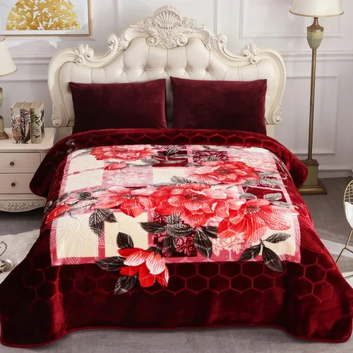 Miniatura 18 de MERRY HOME - Manta de forro polar coreana tamaño king, 85 x 95 pulgadas - 9 libras, capa individual, manta de visón suave y cálida, manta gruesa