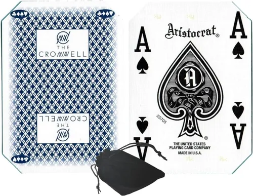 Miniatura 9 de Cyber-Deals Authentic Las Vegas Casino Table-Played Playing Cards – 52 Cards Each, No Jokers – Variety of Casinos & Colors Aliante - White/Blue