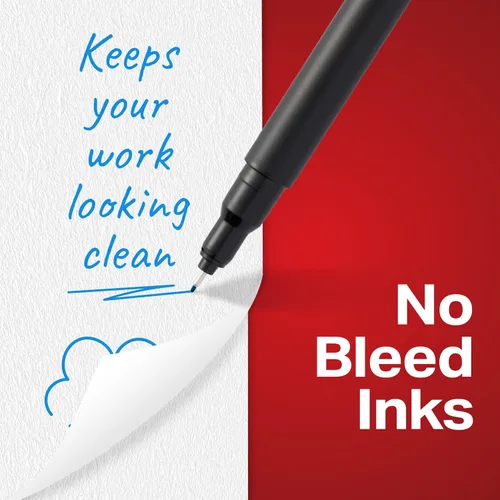 Miniatura 2 de Bolígrafos de punta de fieltro Sharpie, punta fina (0.4mm), surtidos, 24 unidades - Perfectos para diario, arte, dibujo, colorear, escritura, aula