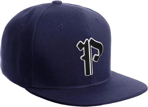 Miniatura 334 de Daxton Gorra clásica con visera de billete plano con letras del alfabeto inglés antiguo de la A a la Z