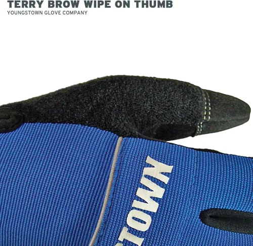 Miniatura 5 de Youngstown Glove Company 06-3020-60-M Mechanics Plus Performance Guante Mediano, Azul