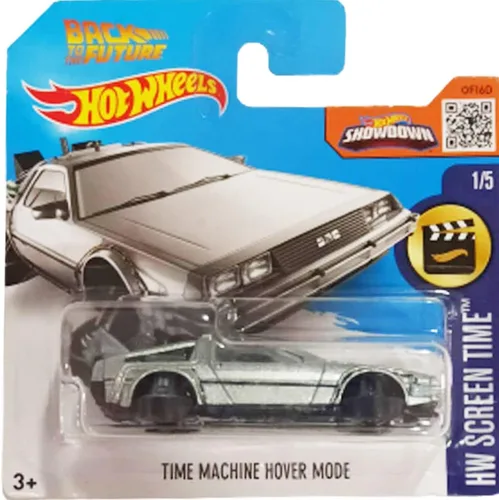 Hot Wheels, Tiempo de pantalla HW 2016, Volver al Futuro Time Machine - Vehículo fundido a presión en modo flotante #221/250