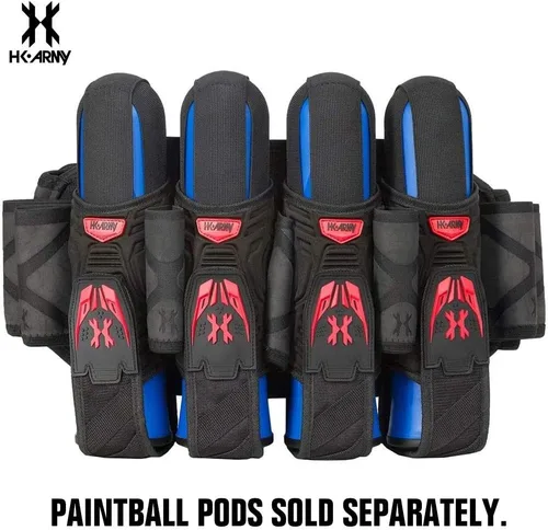 Miniatura 2 de HK Army Magtek Paintball Arnés Pod Pack 4+3 - Negro/Rojo