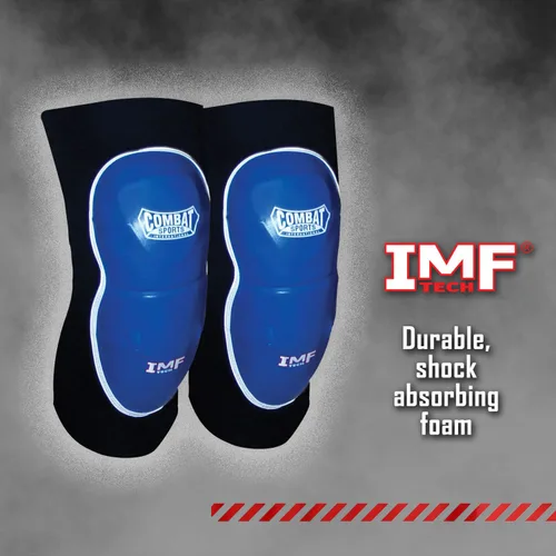Miniatura 5 de Rodilleras MMA Avanzadas de Combat Sports IMF Tech™ – Espuma Moldeada por Inyección, Superficie de Golpeo de Cuero, Manga de Apoyo de Neopreno