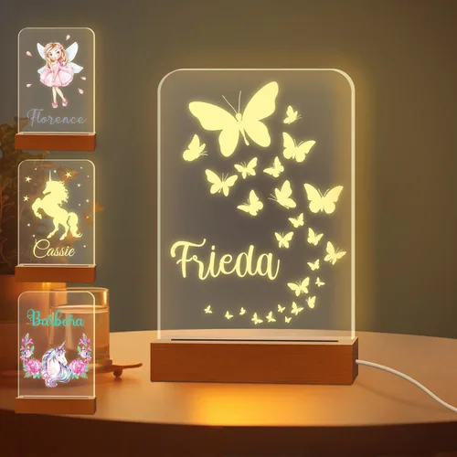 Miniatura 12 de Luz nocturna con foto personalizada, lámpara LED con nombre de corazón, lámpara acrílica personalizada con imagen, regalo para su novia, amante