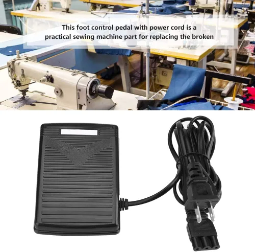 Miniatura 4 de Pedal de control de pie, pedal de control de pie universal para máquina de coser para el hogar con cable de alimentación de repuesto para JANOME2049