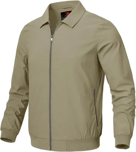 Miniatura 13 de Rdruko Chaquetas ligeras para hombre Cortavientos de primavera y otoño Chaquetas ligeras Casuales y elegantes con bolsillos