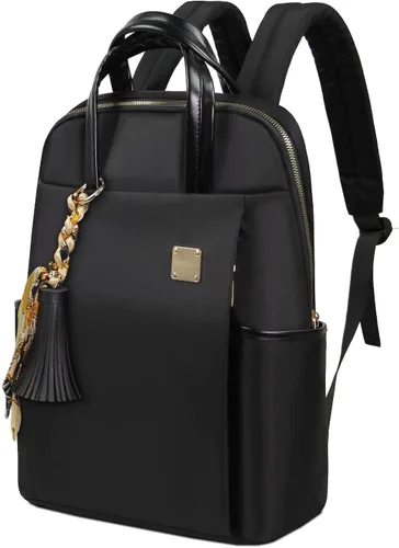 Mochila para laptop para mujer, delgada de viaje, bolsa para computadora portátil de hasta 15.6 pulgadas, ligera, tamaño mediano, bolsa de trabajo,