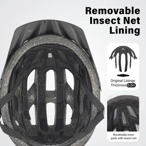 Miniatura 6 de Casco de bicicleta de carretera para adultos jóvenes, casco de bicicleta de montaña ajustable para hombres y mujeres con visera desmontable, 2 Verde