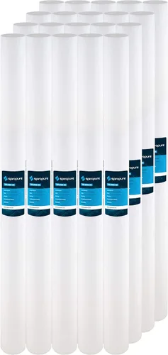 Miniatura 11 de SpiroPure SP-P10-20 20x2.5 Cartucho de filtro de agua de sedimento de polipropileno fundido fundido de 10 micrones SDC-25-2010 (caja de 20)