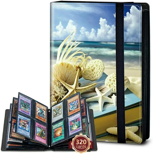 Miniatura 68 de Rossy Carpeta de tarjetas con 4 bolsillos, carpeta de tarjetas intercambiables, álbum de colección de tarjetas, para 160 tarjetas, carpeta