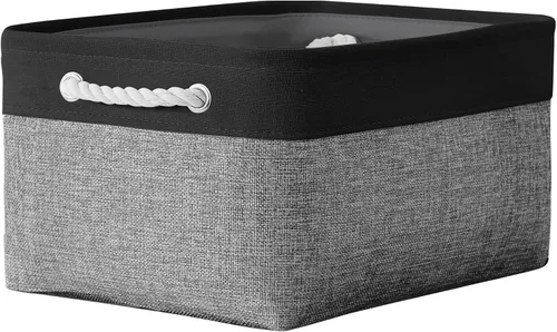 Miniatura 83 de TheWarmHome Contenedores de almacenamiento para estantes, tamaño mediano, 3 unidades, 13.8 pulgadas de largo x 9.8 pulgadas de ancho x 6.7 pulgadas