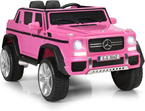 HONEY JOY vehículo eléctrico para paseo con licencia Mercedes-Benz Maybach G650, camión con batería de 12 V, juguetes con luces LED, música, Rosa