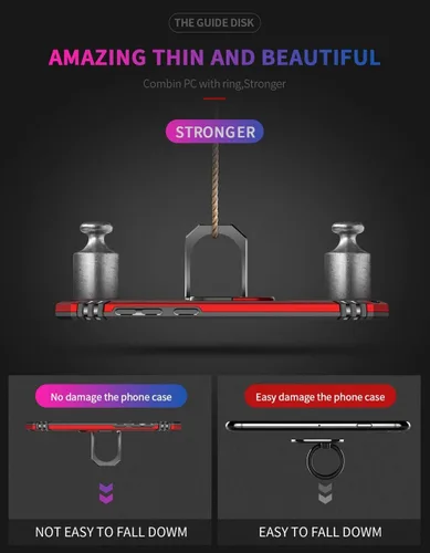 Miniatura 7 de Carcasa de grado militar para Samsung Galaxy A50, anillo giratorio de metal 360, soporte magnético para montaje en automóvil, resistente a prueba