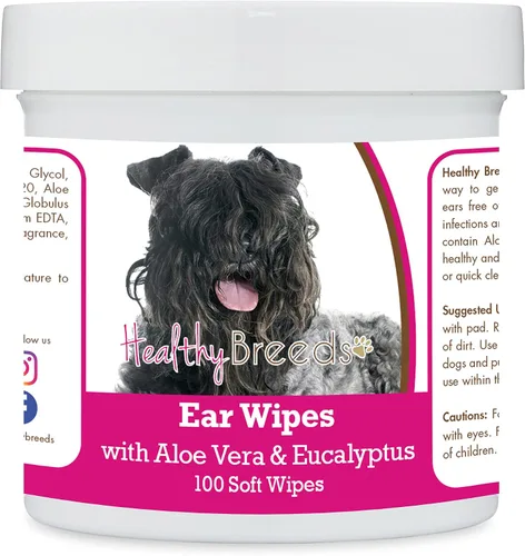 Miniatura 102 de Healthy Breeds Pastor alemán, silla de montar, toallitas de limpieza de oídos con aloe y eucalipto para perros, 100