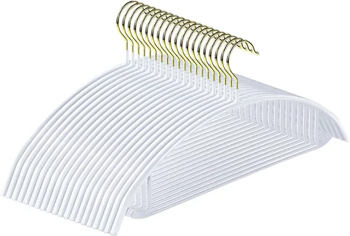 MOPALL Perchas para ropa, paquete de 20 perchas antideslizantes para suéter sin protuberancias en los hombros, 16.5 pulgadas de ancho, duraderas y