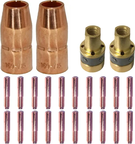 Accesorio para pistola de soldadura Mig Kit de 0.035 pulgadas para Miller Millermatic M-10, M-15 y Hobart H-9 H-10: 20 puntas de contacto 000-068