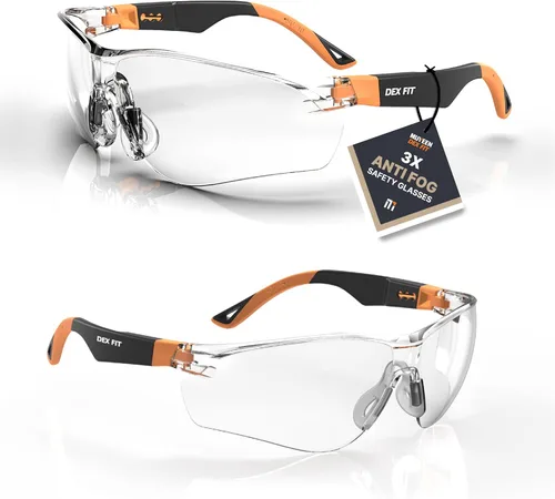 Miniatura 11 de DEX FIT Gafas de seguridad SG210N – Antivaho y resistentes a los arañazos Z87.1 protección ocular, patillas ajustables y agarre antideslizante