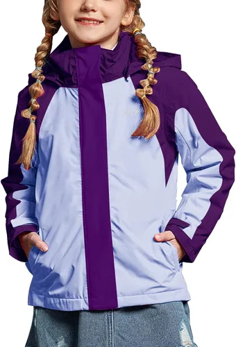 Miniatura 34 de Chaqueta de esquí impermeable para niñas, chaqueta de snowboard para exteriores, resistente al viento, con forro polar, abrigo de nieve cálido