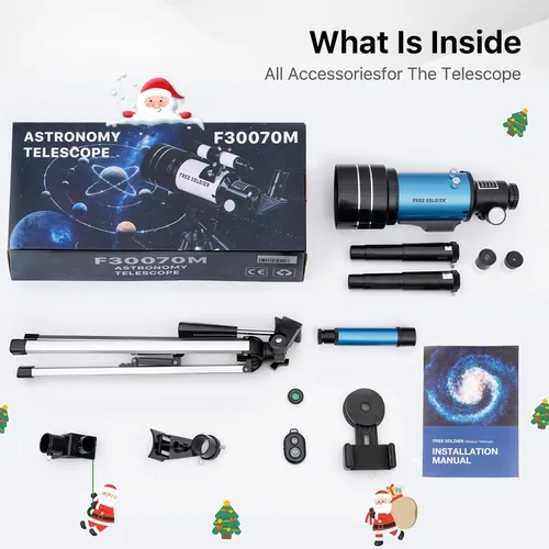 Miniatura 7 de Telescopio para adultos Astronomía 2.756 in Apertura 11.811 in Longitud focal Telescopio astronómico portátil para principiantes mayores de 8 años