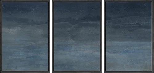 Miniatura 20 de SIGNWIN Lienzo enmarcado para pared, juego de arte tranquilo con reflejo de lago, acuarela, montaña y agua, ilustraciones modernas, arte abstracto