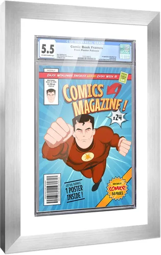 Miniatura 24 de Marco de cómic con paspartú para 8 CGC, CBCS o PGX Graded Comics - Marco de cómic blanco para cómics de 8.125 x 13 pulgadas Marco blanco